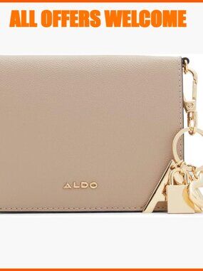 Faux Leather Wallet with Magnetic Closure and Bow Embellishment